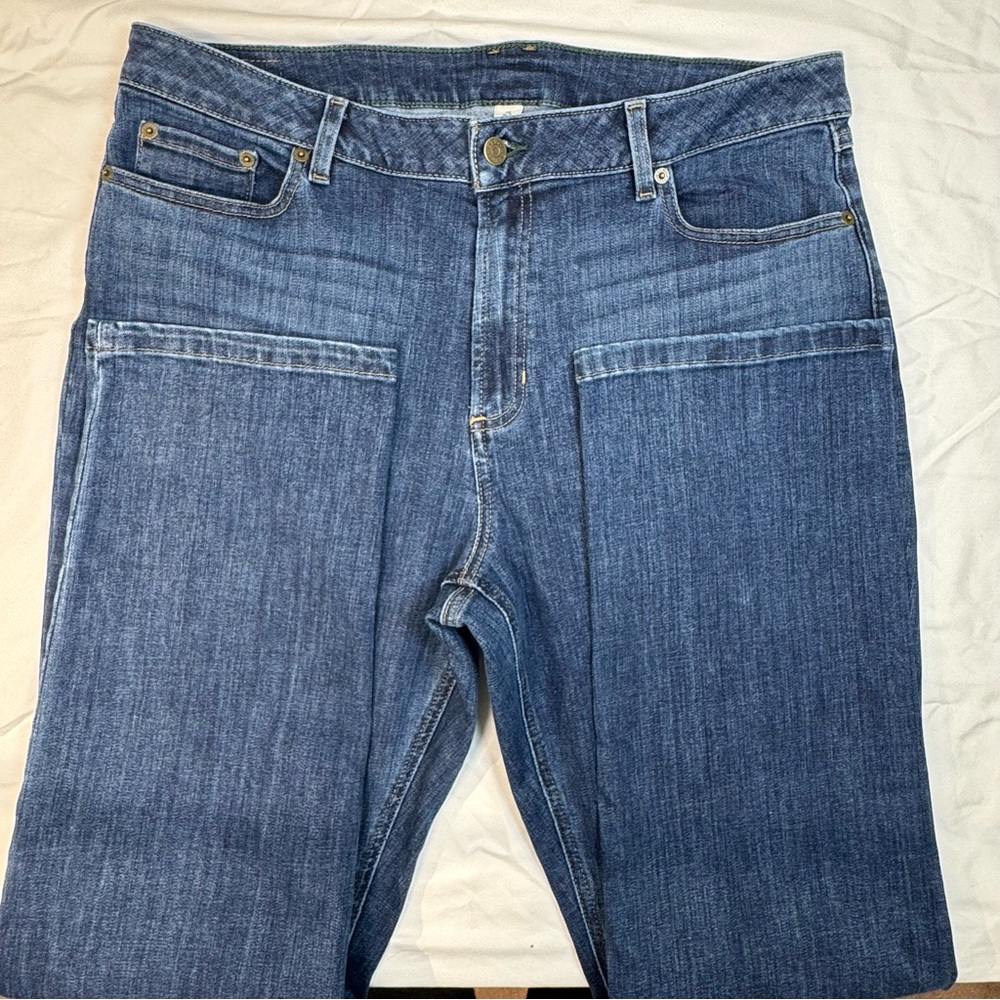 SOLD LL Bean Jeans Womens Size 18 MT Beanflex Denim Favorite Fit Straight Leg - Picture 4 of 14